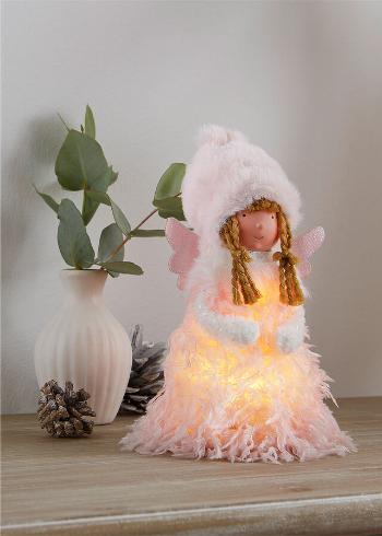 Figurină deco înger cu LED