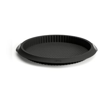 Formă din silicon cu găuri pentru Quiche Lékué, ⌀ 28 cm, negru
