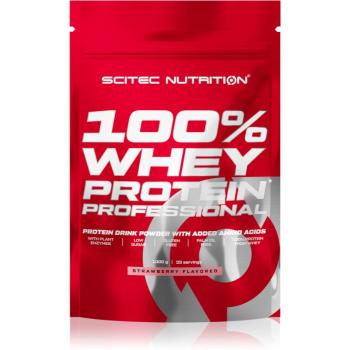 Scitec Nutrition 100% Whey Protein Professional proteine din zer cu enzime digestive aroma Strawberry 1000 g