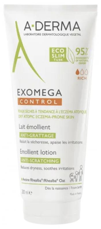 A-DERMA Lapte emolient pentru piele uscată predispusă la eczeme atopice Exomega Control (Emollient Lotion) 200 ml