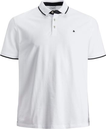 Jack&Jones PLUS Pentru bărbați cămașă polo Slim Fit JJEPAULOS 12143859 Alb-3 XXL