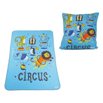 Set pătură și față de pernă  pentru copii albastră 85x125 cm – OYO kids