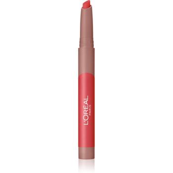 L’Oréal Paris Infallible Matte Lip Crayon ruj in creion cu efect matifiant culoare 108 Hot Apricot 2.5 g