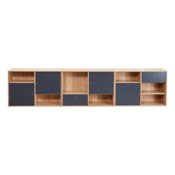 Comodă joasă neagră cu aspect de stejar  267x61 cm Mistral - Hammel Furniture