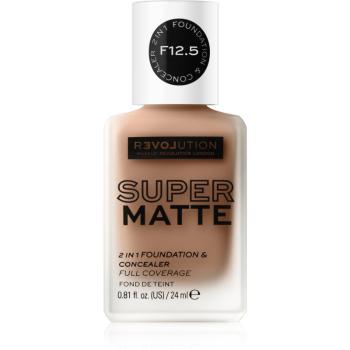 Revolution Relove Super Matte Foundation machiaj matifiant de lungă durată culoare F12.5 24 ml