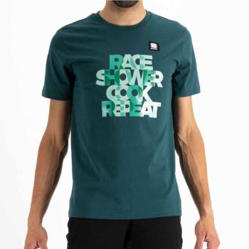 
                 SPORTFUL Tricou de ciclism cu mânecă scurtă - BORA HANSGROHE FAN - verde  
            