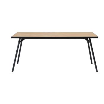 Masă de dining cu blat cu aspect de lemn de stejar 90x180 cm Calvi – Unique Furniture