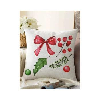 Față de pernă 43x43 cm  cu model de Crăciun – Mila Home