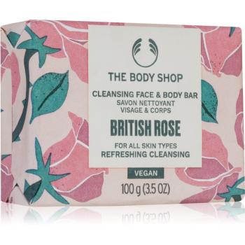 The Body Shop British Rose Cleansing Bar săpun solid corp si fata 100 g