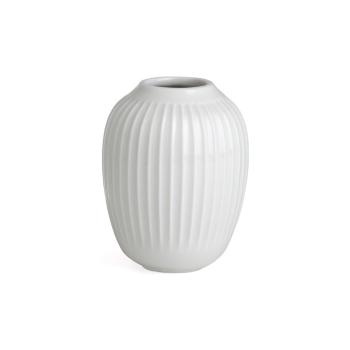 Vază din gresie Kähler Design Hammershoi, alb, înălțime 10 cm