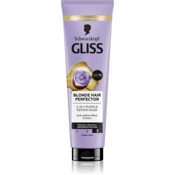 Schwarzkopf Gliss Blonde Hair Perfector masca de par regeneratoare pentru iluminarea părului sau pentru părul cu șuvițe 150 ml