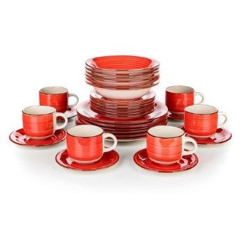 Set de masă Banquet Spiral Red 30 de piese