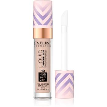 Eveline Cosmetics Liquid Camouflage Corector rezistent la apa cu acid hialuronic culoare 05 Light Sand 7,5 ml