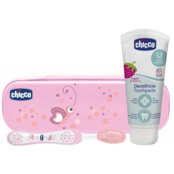 Chicco Always Smiling 12m+ set pentru îngrijirea dentară Strawberry 12 m+(pentru copii)