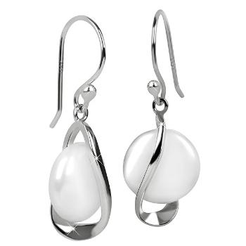 JwL Luxury Pearls Cercei de argint cu JL0331 dreapta alb perlat
