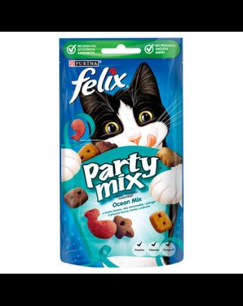 FELIX Party Mix Ocean Recompense cu peste pentru pisici 8x60g