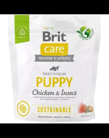 BRIT Care Sustainable Puppy 1 kg Hrana pentru catei, cu pui si insecte