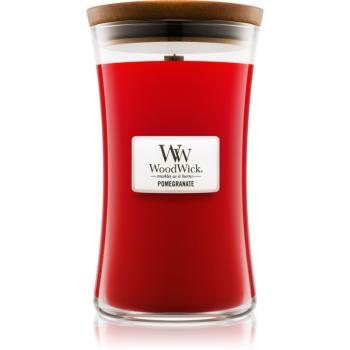 Woodwick Pomegranate lumânare parfumată cu fitil din lemn 609,5 g