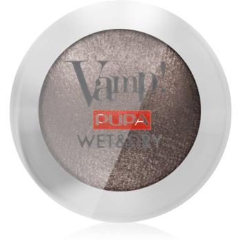 Pupa Vamp! Wet&Dry farduri de ochi pentru utilizare umedă și uscată stralucire de perla culoare 105 Warm Brown 1 g