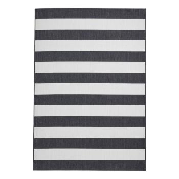 Covor alb/negru pentru exterior 170x120 cm Santa Monica - Think Rugs