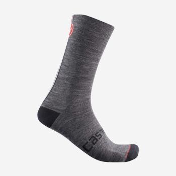 
                 CASTELLI Șosete clasice de ciclism - RACING STRIPE  - gri 
            