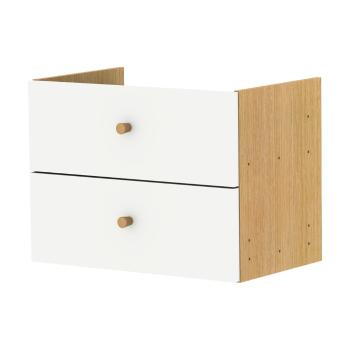 Modul cu sertare pentru sistem de rafturi modulare alb 43x33 cm Z Cube - Tenzo