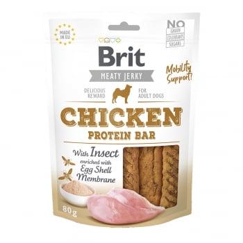 BRIT Jerky Chicken Protein Bar, recompense câini, Batoane proteice Pui, 80g