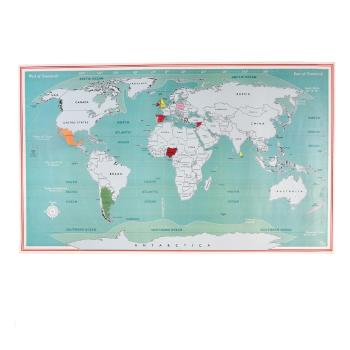 Hartă răzuibilă 87x52 cm World Map – Rex London