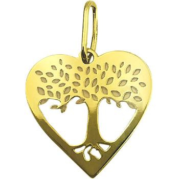 Brilio Pandantiv frumos din aur Inimă și copacul vieții PA7002