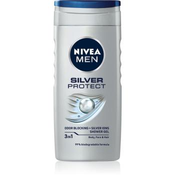 Nivea Men Silver Protect gel de duș pe fata , corp si par 250 ml
