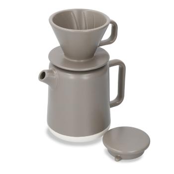 Set de ceainic și filtru de cafea din ceramică maro de 0,8 l La Cafetiere Seville - Kitchen Craft