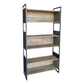 Bibliotecă în culoare naturală din lemn masiv de pin 100x200 cm – Antic Line