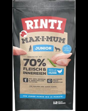 RINTI MAX-I-MUM Junior Chicken hrana uscata caini juniori, cu pui 12 kg