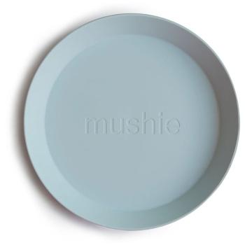 Mushie Round Dinnerware Plates farfurie Powder Blue 2 buc