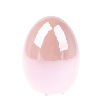 Decorațiune din ceramică Dakls Easter Egg, înălțime 8 cm, roz