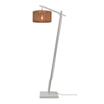 Lampadar alb/în culoare naturală cu abajur din iută (înălțime 150 cm) Iguazu – Good&Mojo