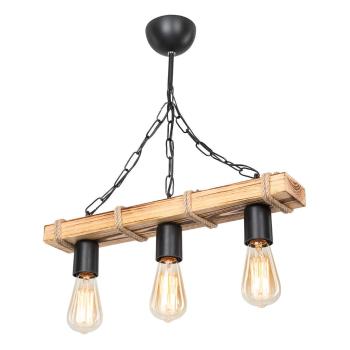 Plafonieră neagră/în culoare naturală 10.5x48.5 cm – Squid Lighting