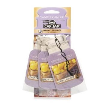 Yankee Candle Etichetă de mașină de hârtie Lemon Lavender 3 buc