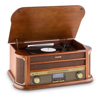 Auna Belle Epoque 1908 DAB, sistem stereo retro, gramofon, DAB +, Bluetooth
