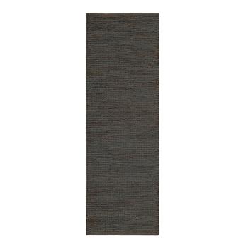 Covor tip traversă gri închis handmade din iută 66x200 cm Soumak – Asiatic Carpets