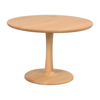 Măsuță de cafea natural  rotundă cu aspect de lemn de stejar 60x60 cm Hobart – Rowico