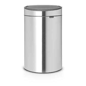 Coș de gunoi argintiu mat de reciclat/cu senzori de atingere din oțel 33 l Touch Bin Recycle – Brabantia