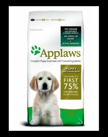 APPLAWS Dog Puppy Small&amp;Medium hrana uscata pentru juniori, cu pui 7,5 kg