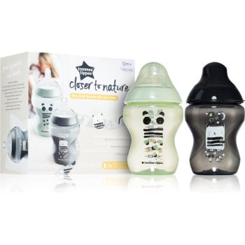 Tommee Tippee Closer To Nature Anti-colic Ollie and Pip biberon pentru sugari Slow Flow 0m+ 2x260 ml