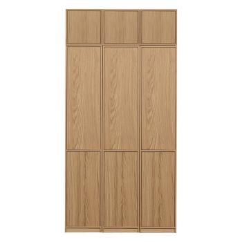 Bibliotecă modulară în culoare naturală cu aspect de lemn de stejar 120x243 cm Modulair – vtwonen