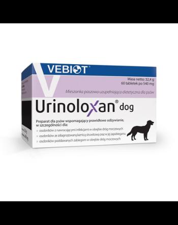 VEBIOT Urinoloxan Dog 60 tab. supliment pentru caini cu afectiuni ale tractului urinar