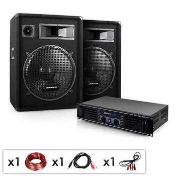 Electronic-Star DJ PA set complet "Miami Quasar" amplificator 2x boxe
