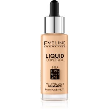 Eveline Cosmetics Liquid Control fond de ten lichid pipeta culoare 016 Vanilla Beige 32 ml