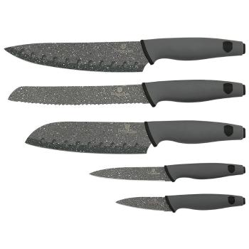 Set de cuțite inox Berlinger Haus GranitDiamond Line, 5 piese, gri