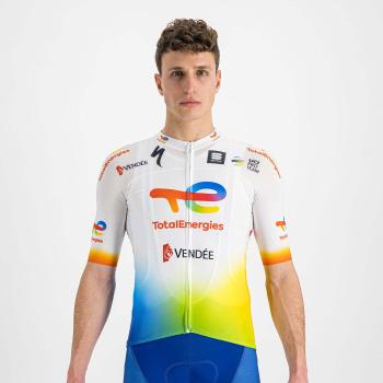 
                 SPORTFUL Tricou de ciclism cu mânecă scurtă - TOTAL ENERGIES 2022 - alb/galben/portocaliu/albastru  
            